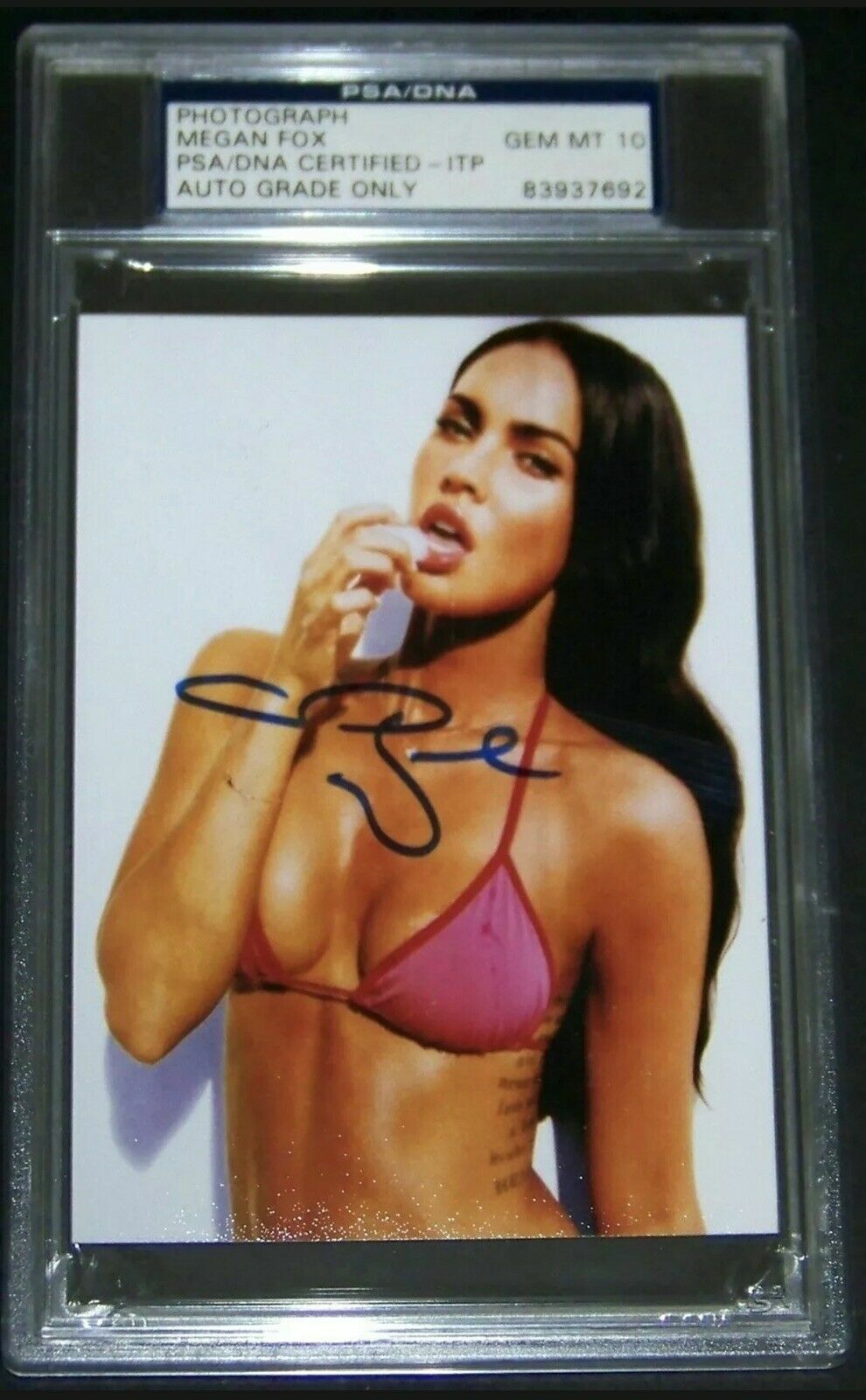 Megan Fox Signed Autographed Slabbed Photo Poster painting PSA IN THE PRESENCE GEM MINT 10