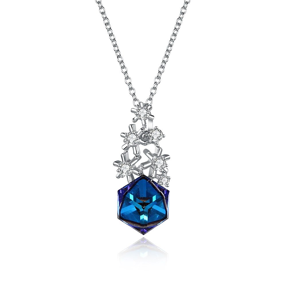 Christmas Snowflake Crystal Personality Pendant Necklace