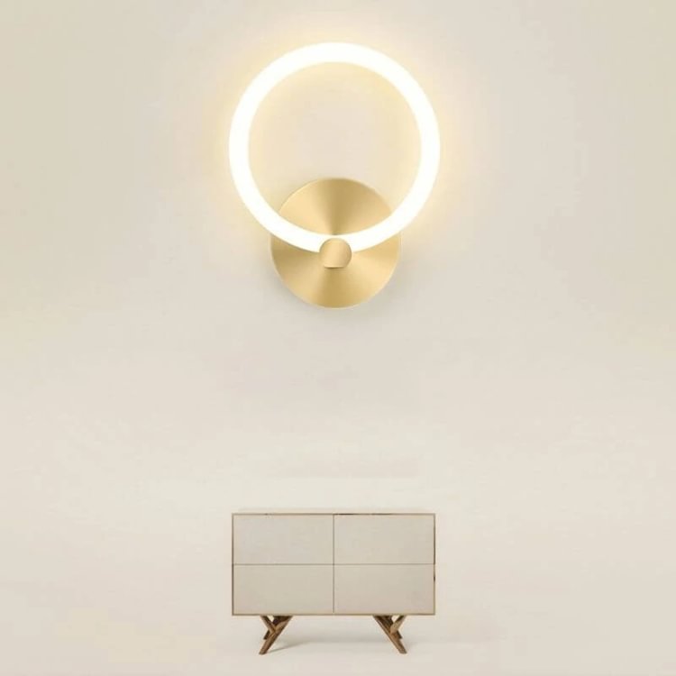 Modern Creative Golden Geometric Wall Lamp - Appledas