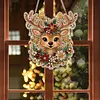 Deer Acrylic DIY Diamond Painting Pendant Double-Sided Print Kit