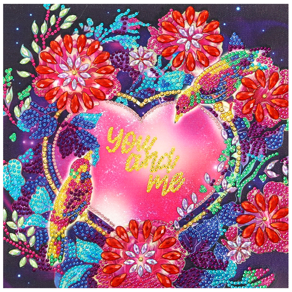 

Birds And Flower - Crystal Special Shaped Diamond Painting - 30*30CM, 501 Original