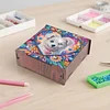 Diamond Painting Wooden Puppy 4 Slots Diamond Painting Storage Box for Adult Beginner
