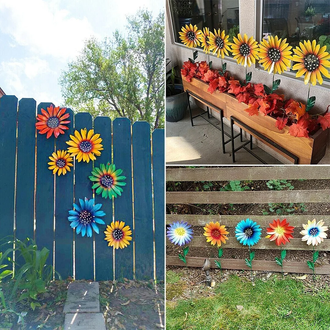 Metal Sunflower Garden Decoration.
