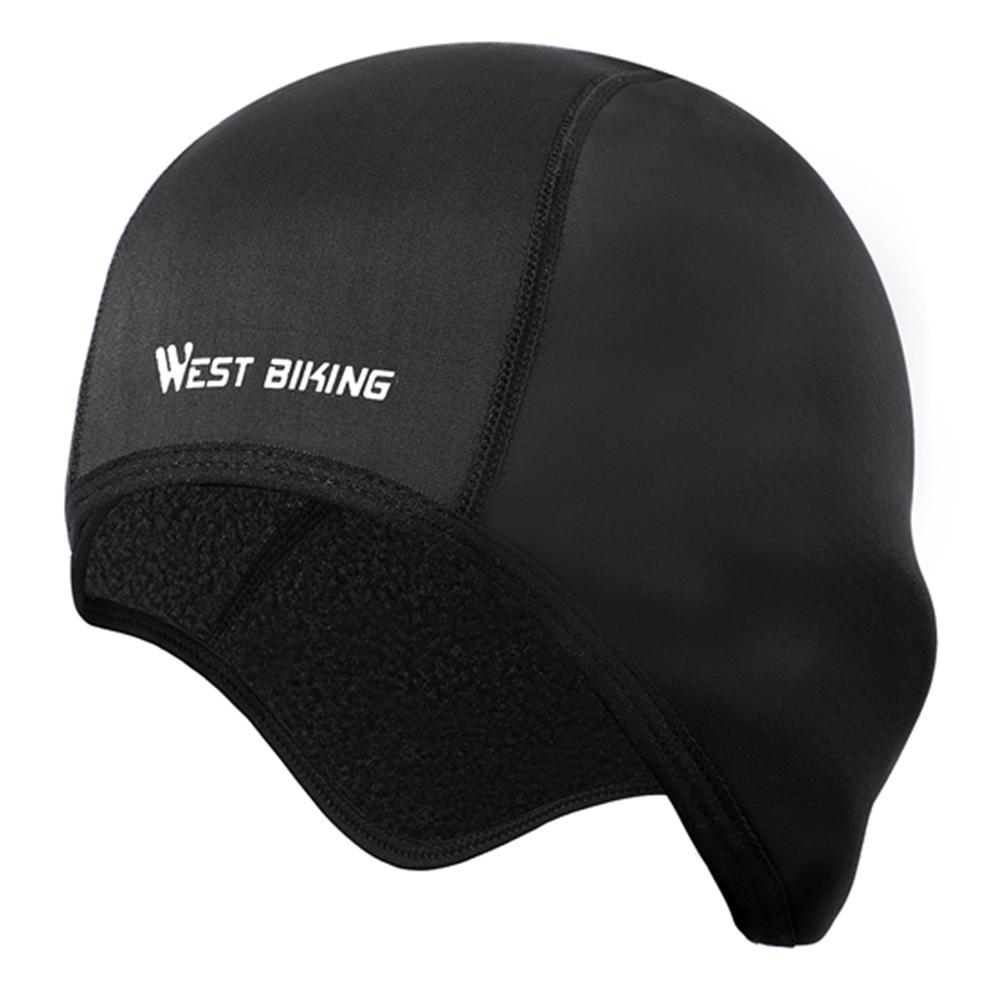 

WEST BIKING Winter Fleece Cap Warm Helmet Hat for Outdoor Cycling Running, Black, 501 Original