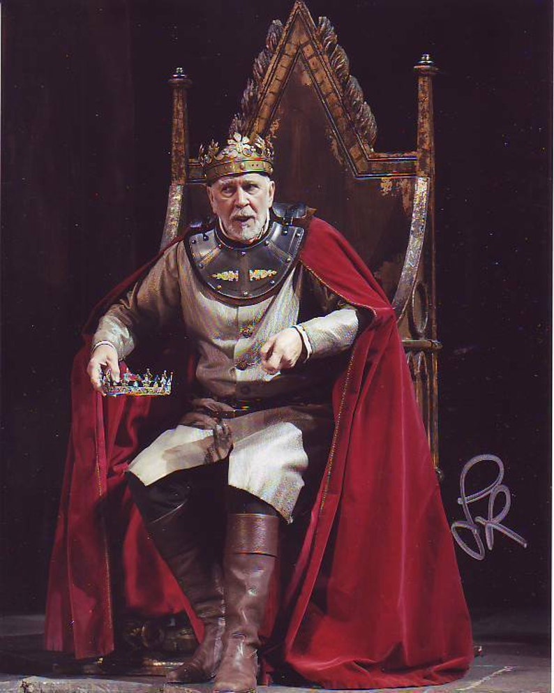 Frank langella signed autographed king lear Photo Poster painting