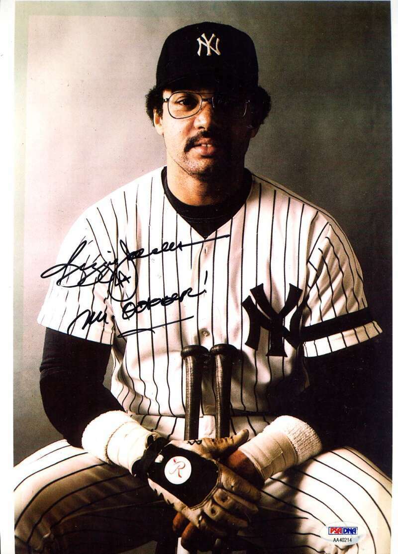 Reggie Jackson PSA DNA Coa Hand Signed 8x13 Photo Poster painting Autograph