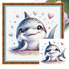 Animal Full 18CT 2 Strands DIY Stamped Embroidery Needlepoint Starter Kits 7.87x7.87inch Cross Stitch Art and Crafts Kits for Beginners Adults Home Decor