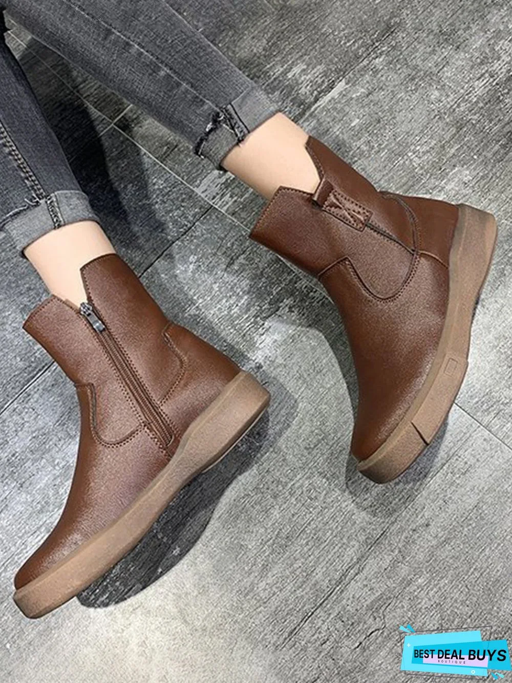 Vintage Leather Ankle Boots