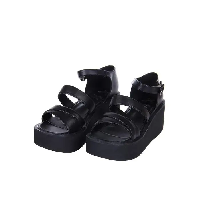 VCshoes Woman Mori Girl Lolita Cosplay Shoes Lady High Trifle Heels Wedges Pumps Women Princess Dress Sandals