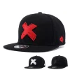 New X Embroidery Flat Brim Baseball Cap by Inlyline