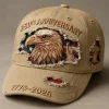 250th Anniversary American Eagle Cap &ndash; 1776-2026 Patriotic Hat With Statue Of Liberty And Liberty Bell Design by Inlyline