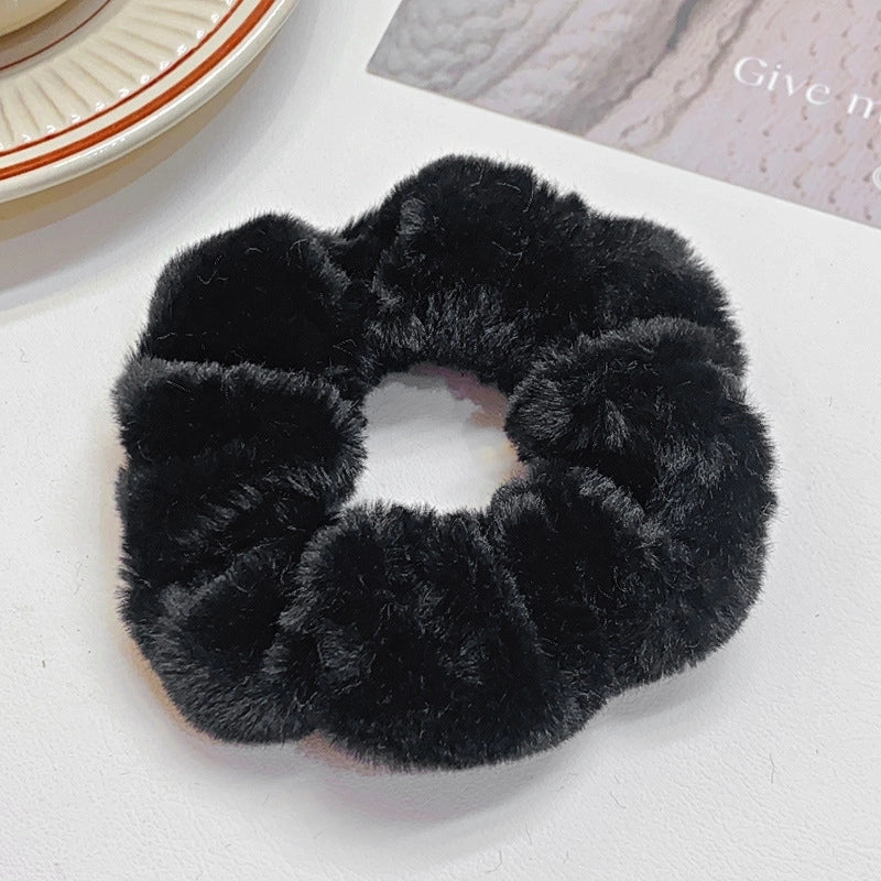 Women’s Pastoral Solid Color Commute Solid Color Flannel Hair Tie