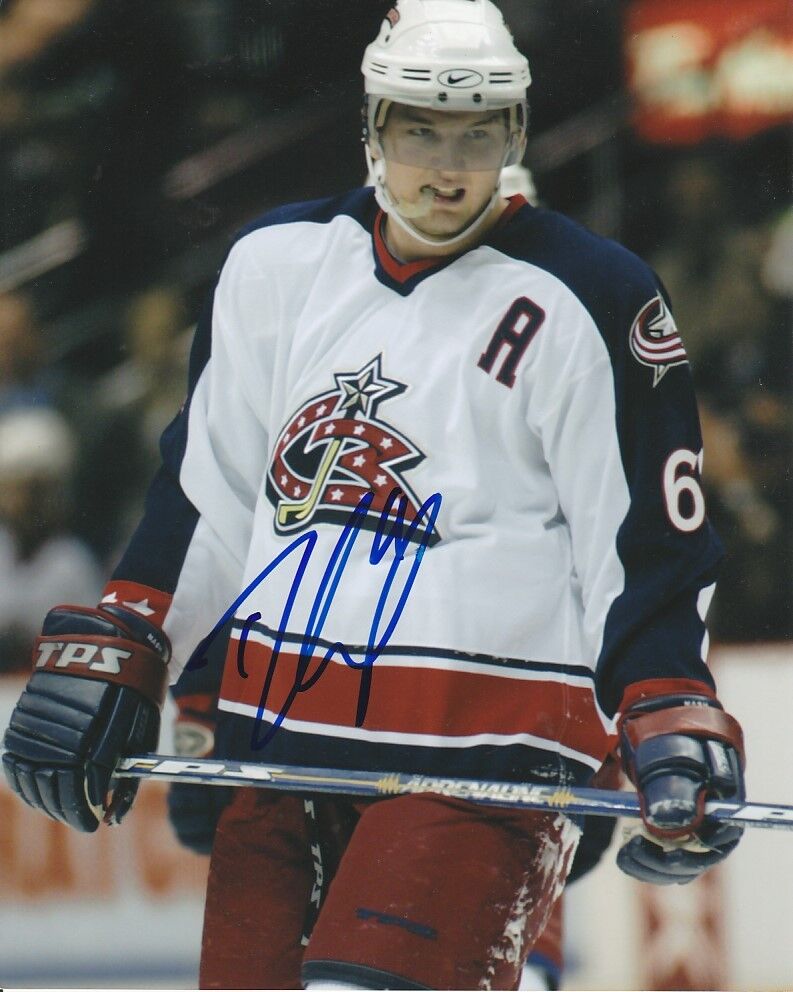 RICK NASH SIGNED COLUMBUS BLUE JACKETS 8x10 Photo Poster painting #5 Autograph