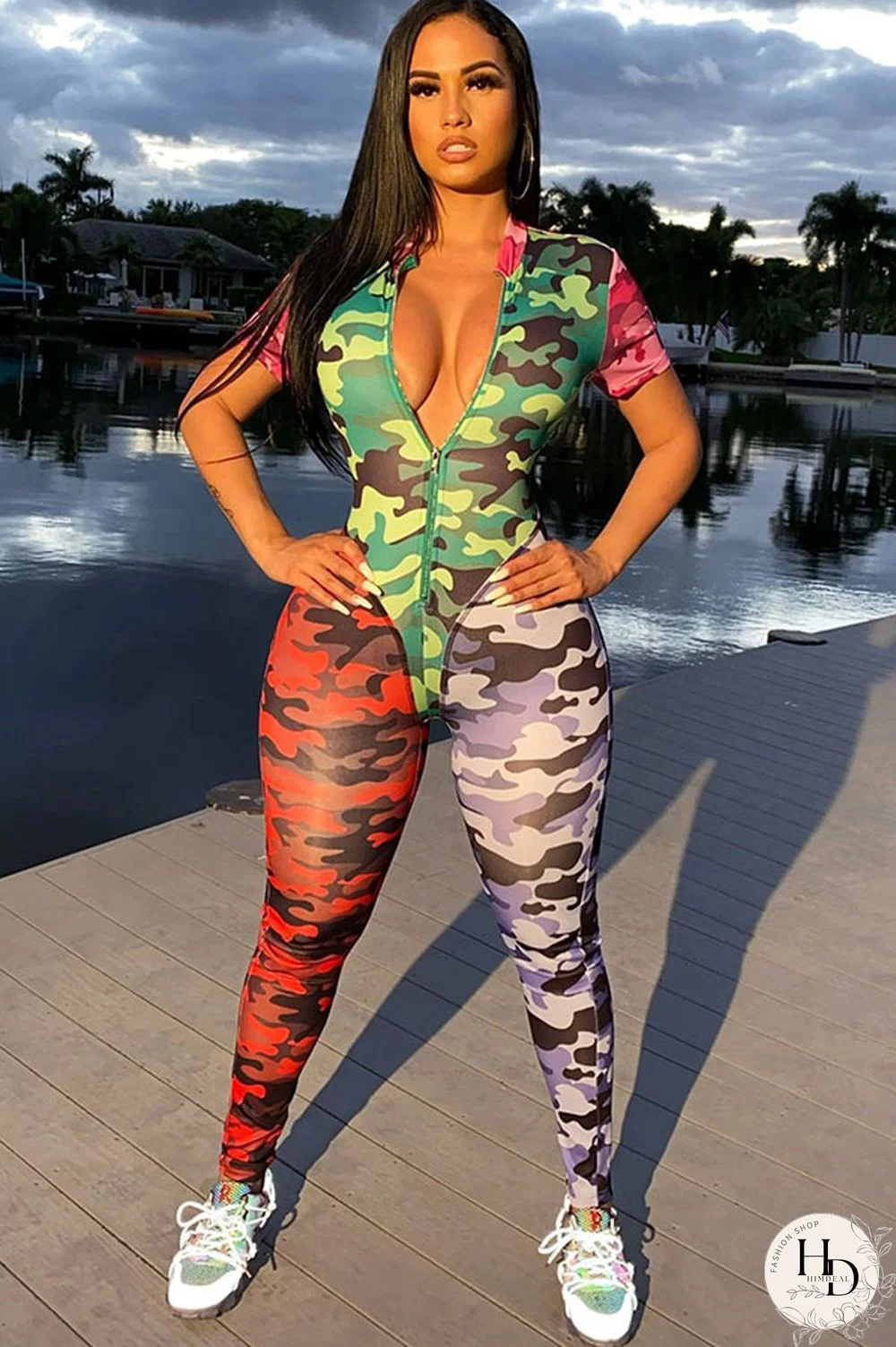 As Show Sexy Short Sleeve O Neck Jumpsuits