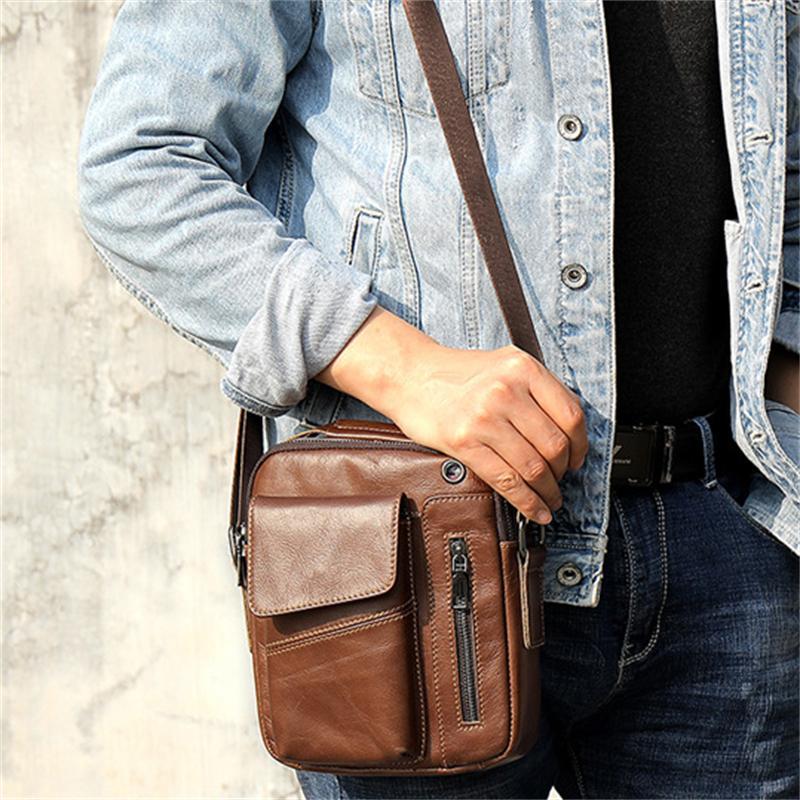 Unique Design Soft Leather Casual Shoulder Bag Durable Crossbody Bag