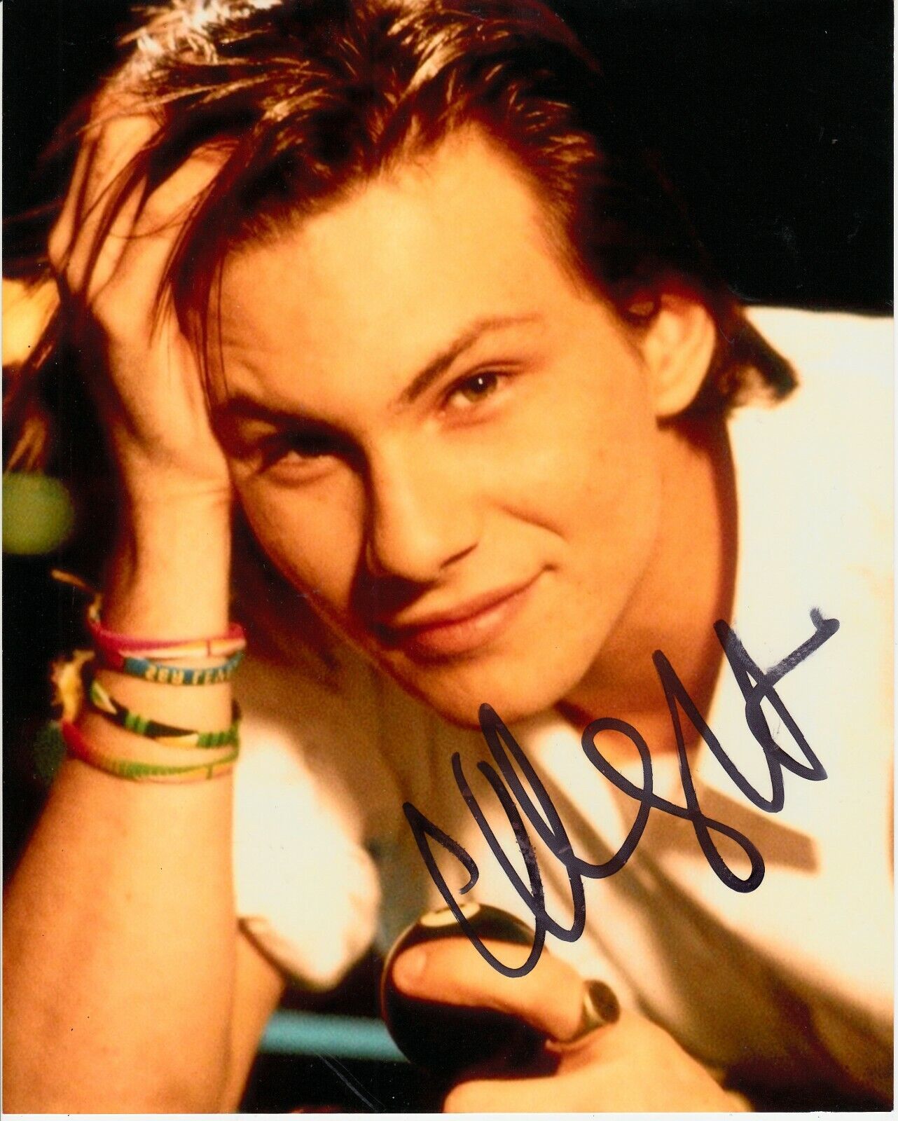 CHRISTIAN SLATER SIGNED YOUNG Photo Poster painting UACC REG 242 (1)