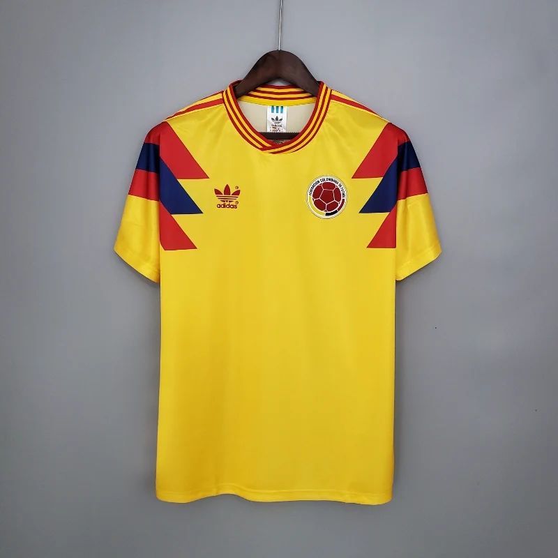 Retro 1990 Colombia Soccer Jersey Home