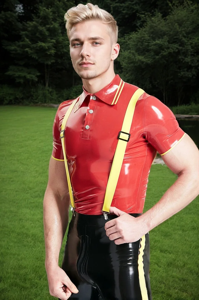 Men Latex Braces Male Latex Braces For Securing To The Garment (KG31571)