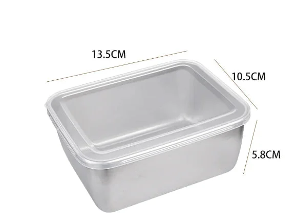 📢Buy 3 Get 2 Free- Stainless Steel Square Plate（with lid）