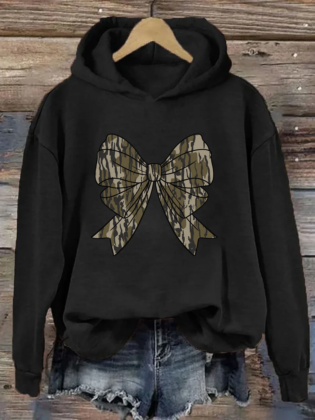 Camo Bow Hoodie
