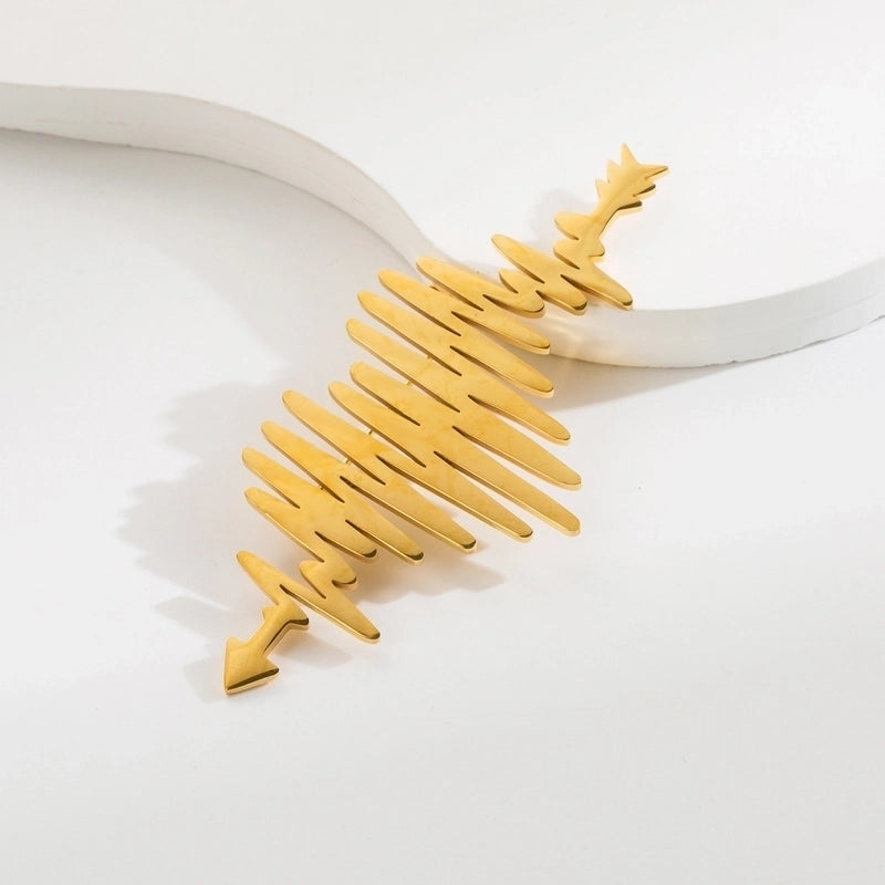 Vintage Style Animal Feather Flower 304 Stainless Steel Polishing Plating Unisex Brooches 1 Piece