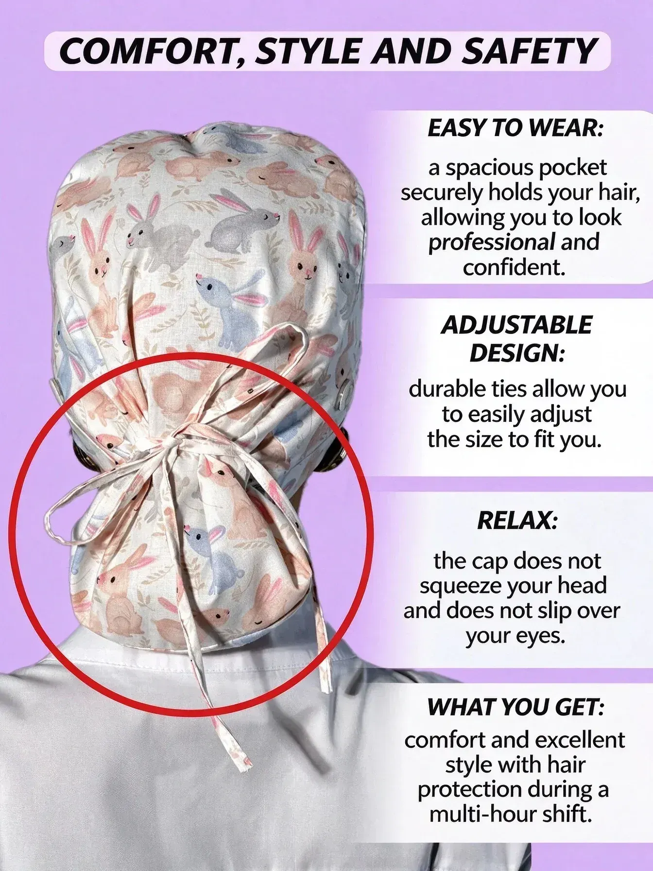 Adjustable Cotton Scrub Cap