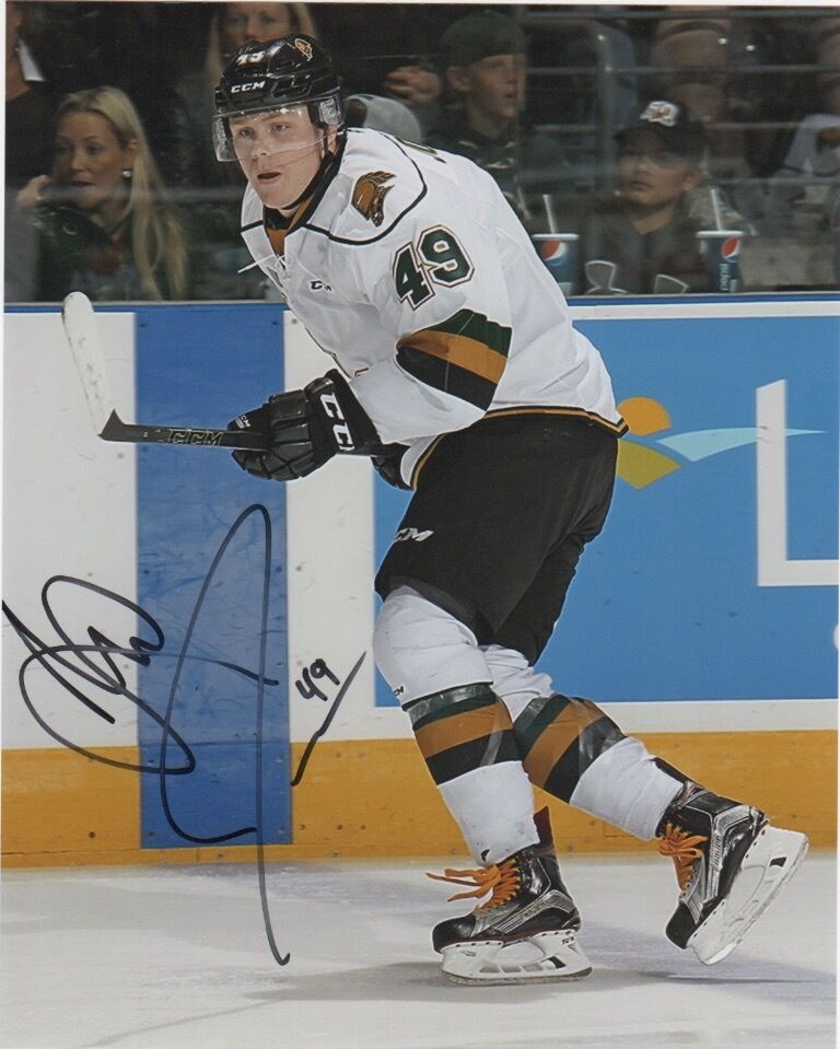 London Knights Max Jones Autographed Signed 8x10 Photo Poster painting COA A