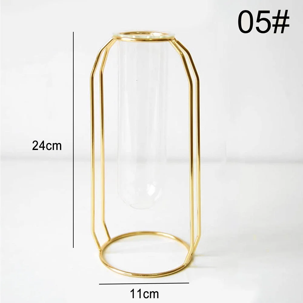 Nordic Simple Flower Stand Iron Frame Vase Simple Family Flower Rack Bottle Ornament Christmas Decoration Pot Holder jarrones