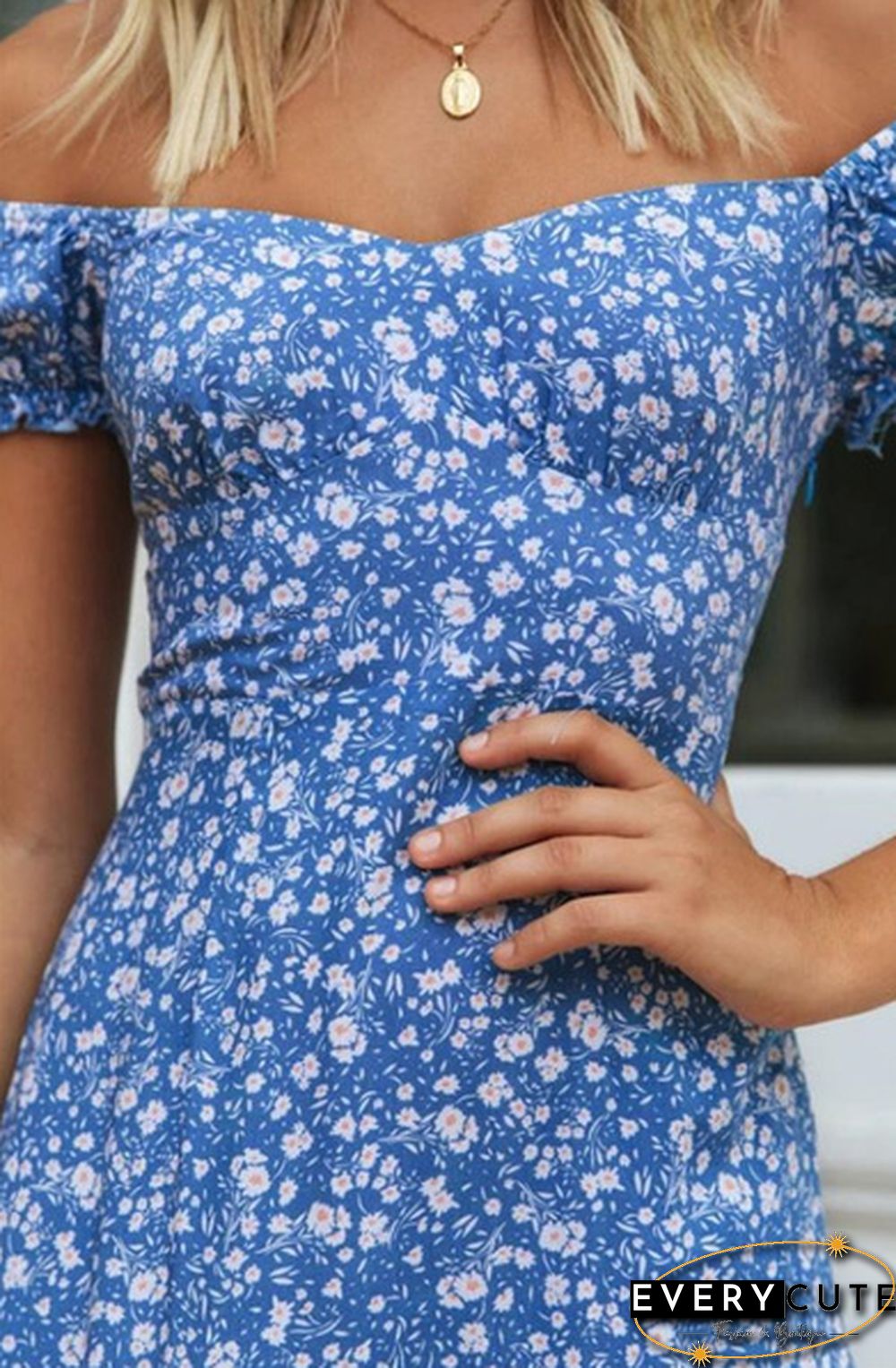 Summer Fashion Boho Long Dress Slash Neck Off The Shoulder Floral Print Casual Women Dresses