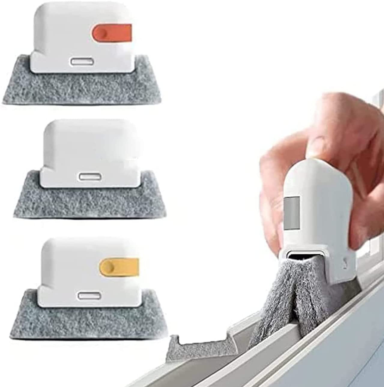 Window Groove Cleaner Brush, Handheld Door Track Crevice Cleaning Tool