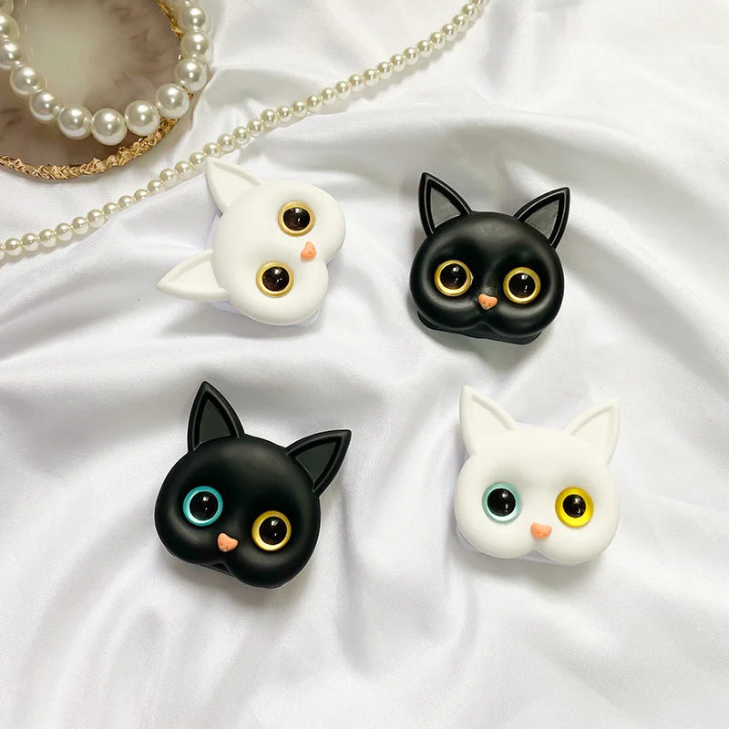 Musedesire 3D Cute Kitten Phone Holder with mini Mirror