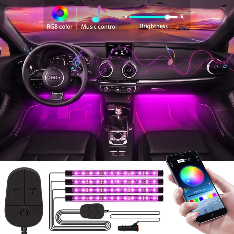 2021 car interior led colorful lights