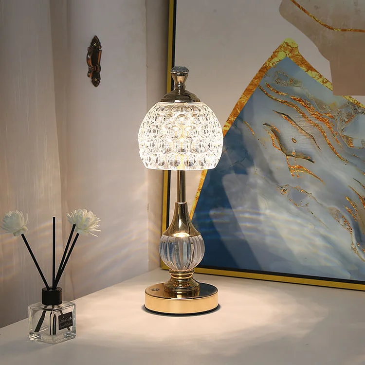 Modern Crystal Cordless Table Lamp