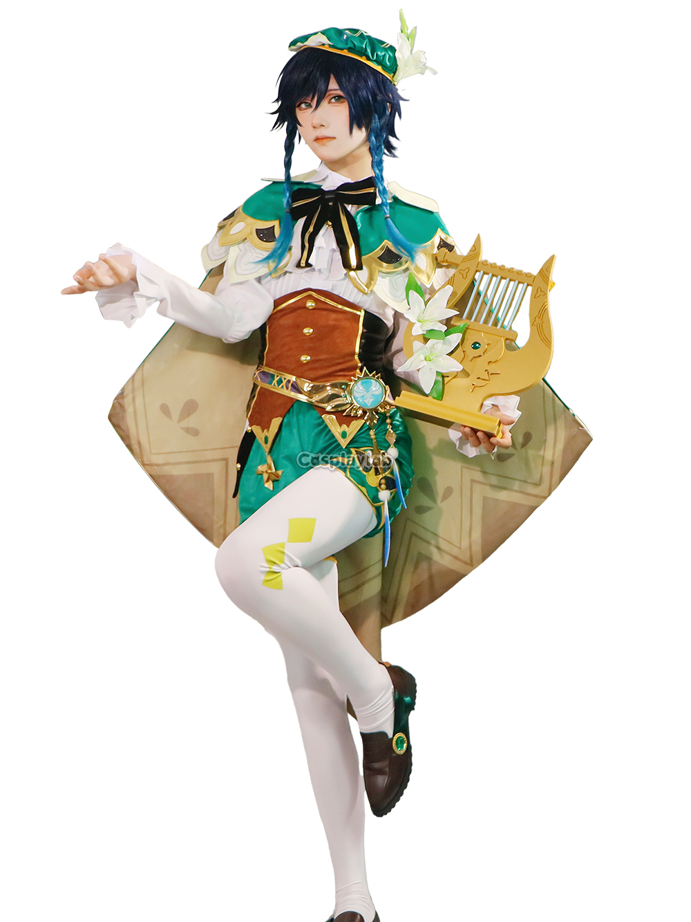 Genshin Impact Venti Cosplay Costume Suit for Halloween Christmas Party