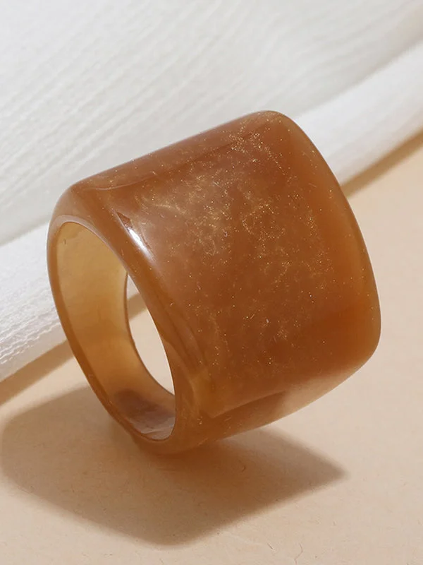 Original Vintage 6 Colors Acrylic Geometric Ring