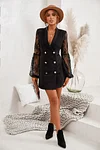Danita Lace Double-Breasted Blazer Dress