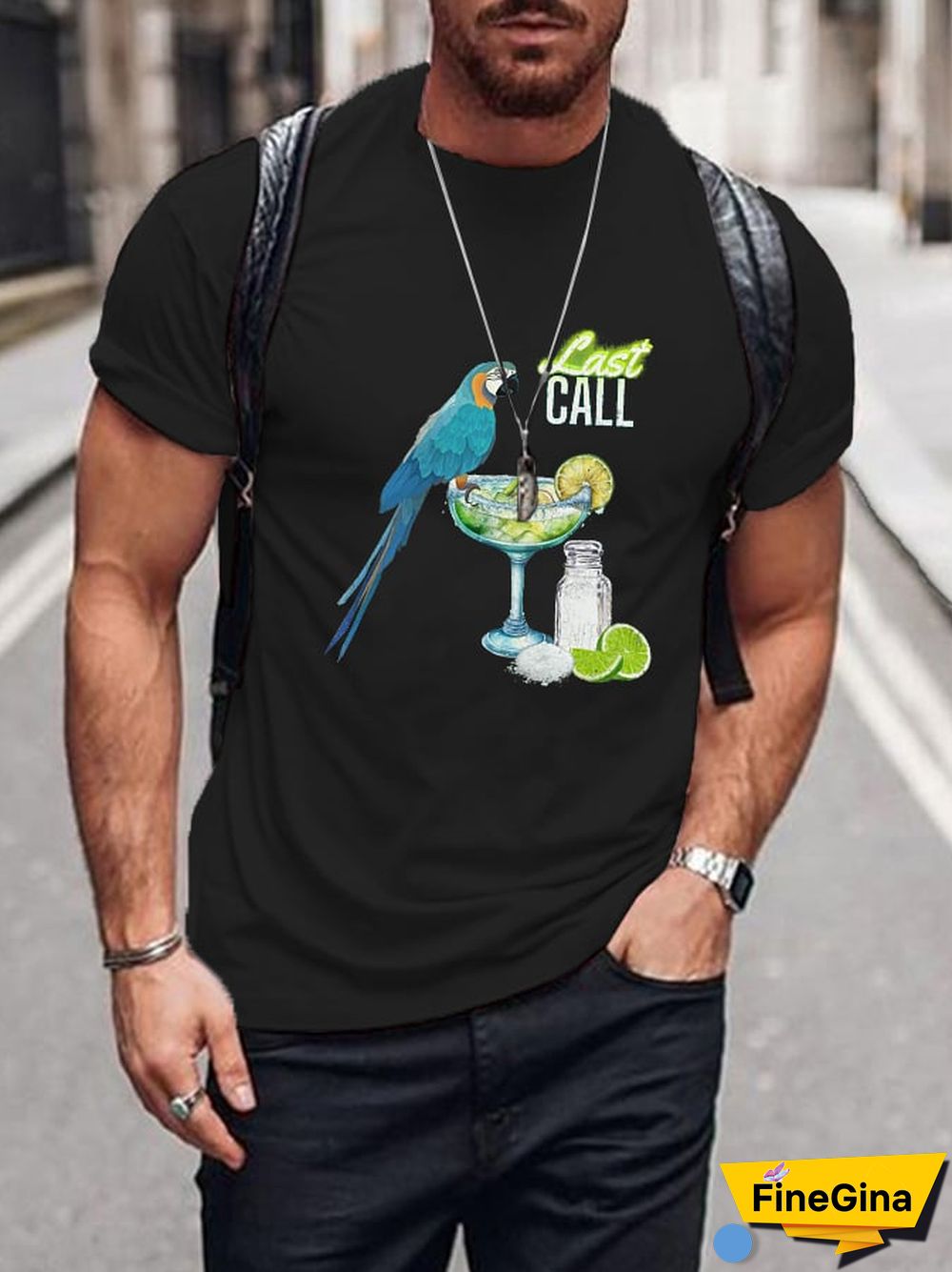 Men's Beach Lover Fins Up Casual T-Shirt