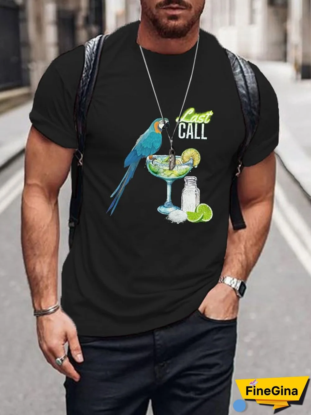 Men's Beach Lover Fins Up Casual T-Shirt