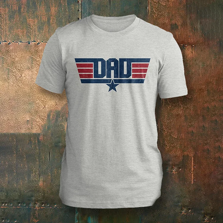 BrosWear Top Dad Fun Print Short Sleeve T-Shirt