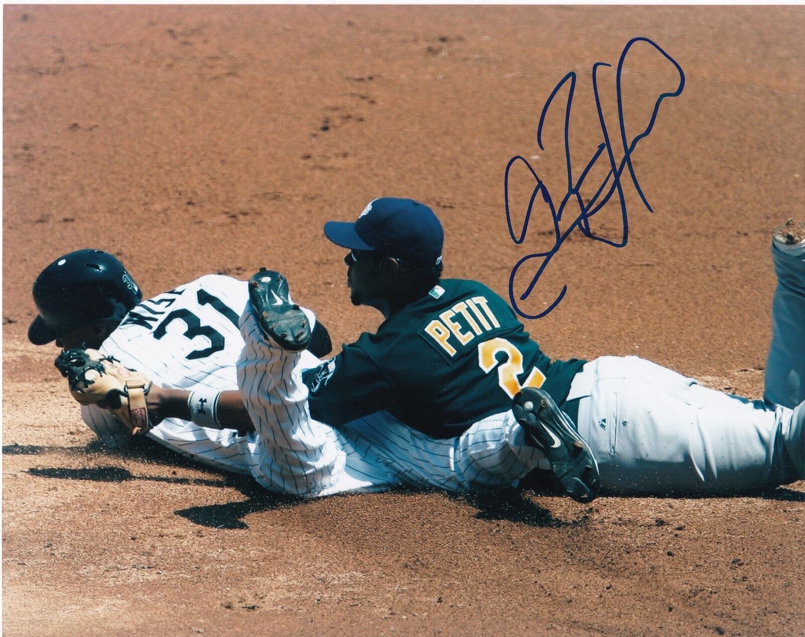 GREGORIO PETIT OAKLAND A'S ACTION SIGNED 8x10