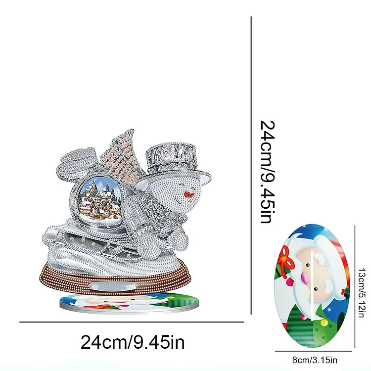 5D DIY Diamond Xmas Decor Snowman Table Top Diamond Painting Kits  (#5)-1046589