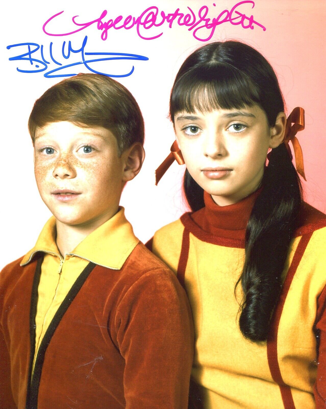 Lost In Space Photo Poster painting signed by Angela Cartwright and Bill Mumy - UACC DEALER