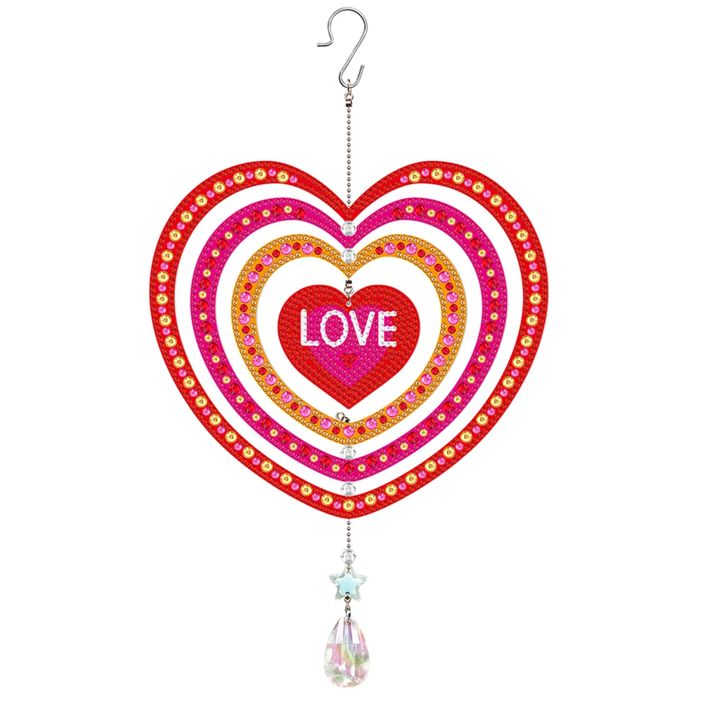 VEAREAR 3Pcs/Set Diamond Painting Wind Chimes Shiny Double Sided Faux  Crystal Sun Moon Star Heart Sparkling Art Craft DIY 5D Diamond Painting  Suncatchers Hanging Ornaments for Home 