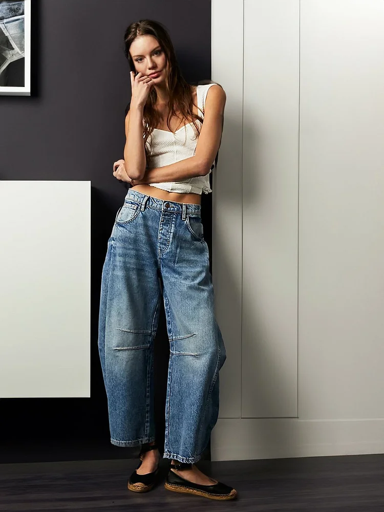 Casual and trendy mid-rise tube jeans - Buy two and get free shipping!