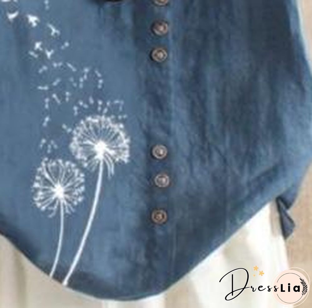 Blue Cotton Casual Shirts & Tops Linen