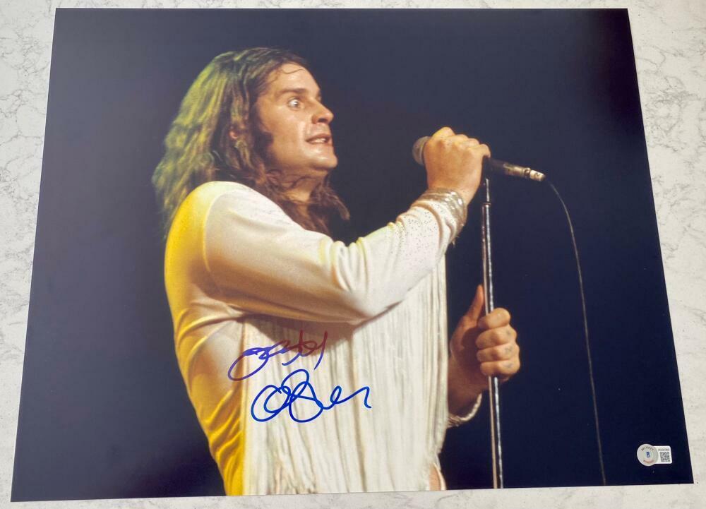 OZZY OSBOURNE SIGNED AUTOGRAPH 16X20 HUGE Photo Poster painting BLACK SABBATH ROCK LEGEND RARE H