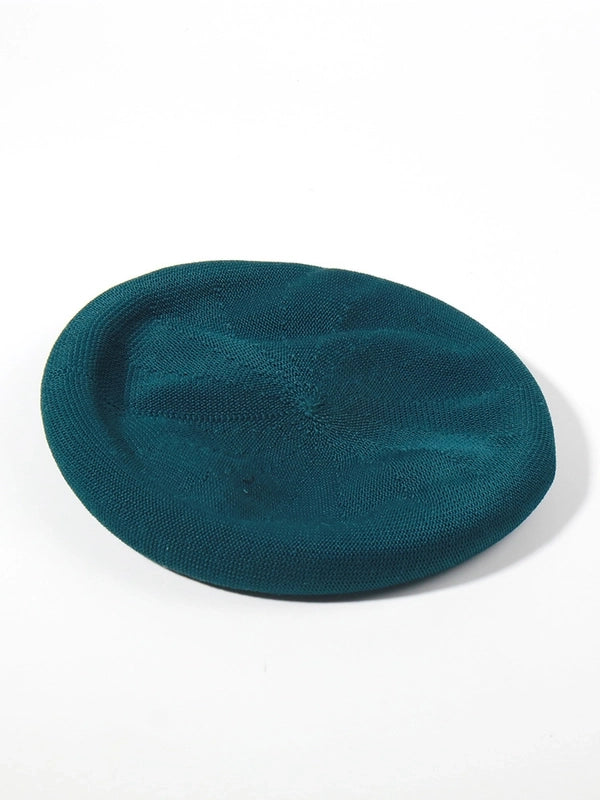 Women’s Retro Solid Color Flat Eaves Beret Hat