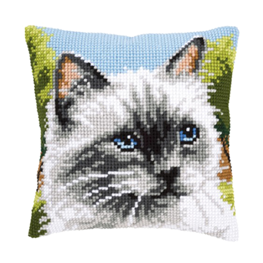 

Cute Cat - 11CT Stamped Cross Stitch Pillowcase - 40*40CM, 501 Original