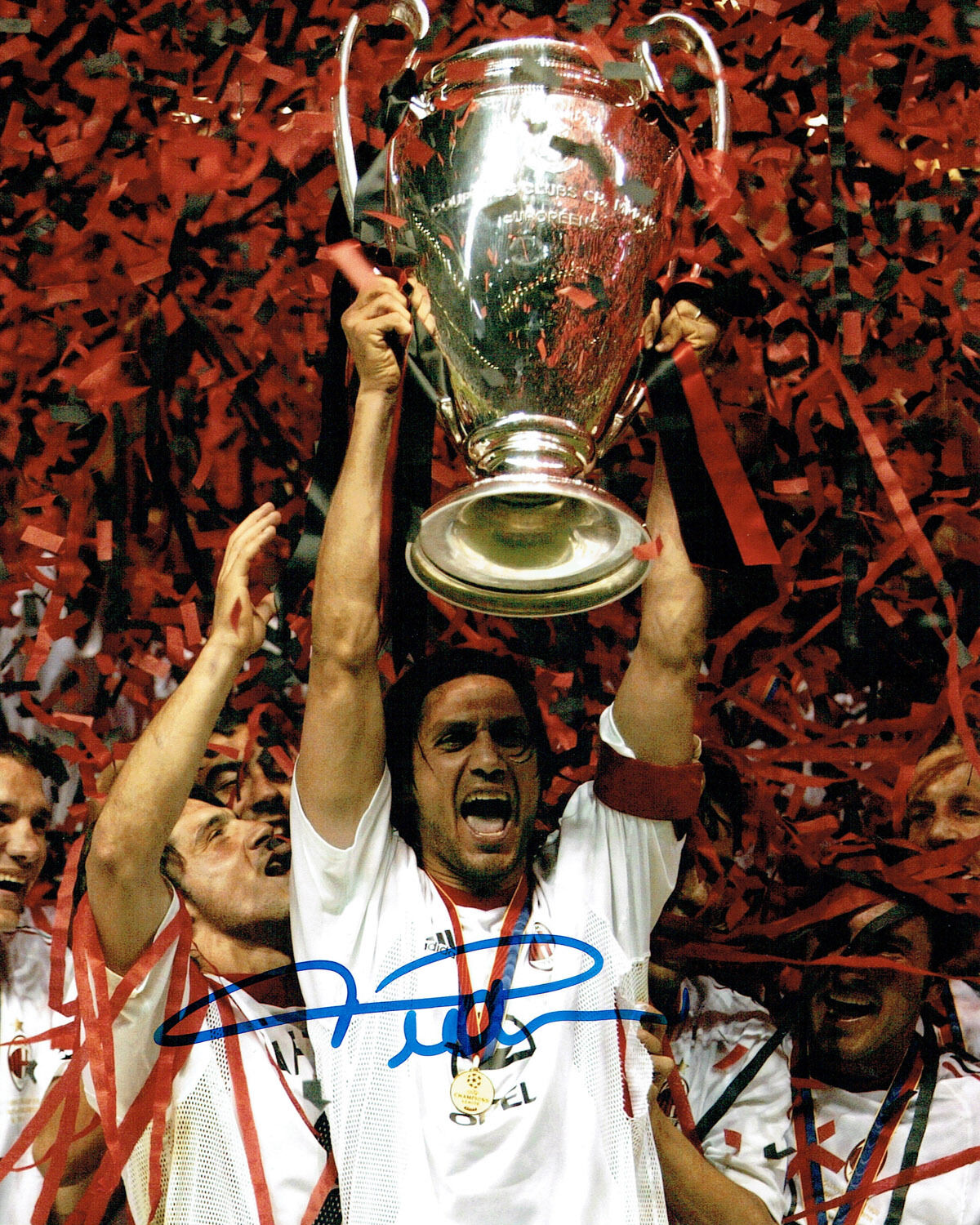 Paolo MALDINI Signed Autograph 10x8 Photo Poster painting AFTAL COA Champions League Winner