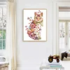 Flower Cat - 11CT Stamped Cross Stitch Kit(40*55cm)